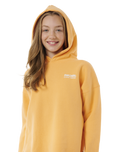 The Rip Curl Girls Girls Surf Puff Heritage Hoodie in Orange