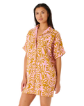 The Rip Curl Womens Afterglow Shirt Dress in Pink