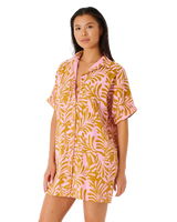 The Rip Curl Womens Afterglow Shirt Dress in Pink