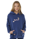 The Rip Curl Girls Girls Summer Solstice Hoodie in Washed Navy