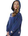 The Rip Curl Girls Girls Summer Solstice Hoodie in Washed Navy