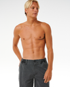 The Rip Curl Mens Boardwalk Reggie Easy Fit Walkshorts in Washed Black