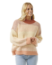 The Rip Curl Womens Soleil Rib Knit Jumper in Burnt Red