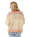 The Rip Curl Womens Soleil Rib Knit Jumper in Burnt Red