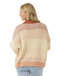 The Rip Curl Womens Soleil Rib Knit Jumper in Burnt Red