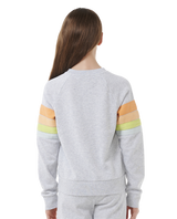 The Rip Curl Girls Girls High Tide Surf Sweatshirt in Light Grey Heather