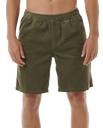 The Rip Curl Mens Classic Surf Cord Walkshorts in Dusty Olive