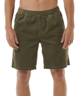 The Rip Curl Mens Classic Surf Cord Walkshorts in Dusty Olive