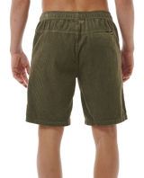 The Rip Curl Mens Classic Surf Cord Walkshorts in Dusty Olive