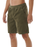 The Rip Curl Mens Classic Surf Cord Walkshorts in Dusty Olive