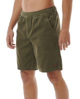 The Rip Curl Mens Classic Surf Cord Walkshorts in Dusty Olive