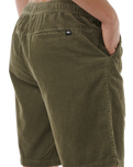 The Rip Curl Mens Classic Surf Cord Walkshorts in Dusty Olive