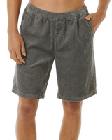 The Rip Curl Mens Classic Surf Corduroy Walkshorts in Charcoal Grey