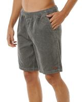 The Rip Curl Mens Classic Surf Corduroy Walkshorts in Charcoal Grey