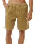 The Rip Curl Mens Classic Surf Corduroy Walkshorts in Dark Khaki