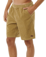 The Rip Curl Mens Classic Surf Corduroy Walkshorts in Dark Khaki