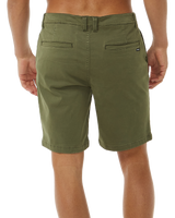 The Rip Curl Mens Classic Surf Chino Walkshorts in Dark Olive