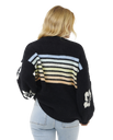 The Rip Curl Womens High Tide Hibiscus Stripe Jumper in Black