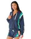 The Rip Curl Womens Day Break Zip Thru Hoodie in Navy