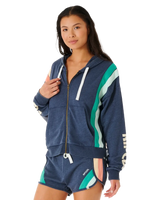 The Rip Curl Womens Day Break Zip Thru Hoodie in Navy