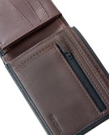 The Rip Curl Mens Pumped Emboss Wallet in Black & Brown