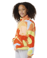 The Rip Curl Girls Girls High Tide Polar Zip Fleece in Bright Red