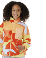 The Rip Curl Girls Girls High Tide Polar Zip Fleece in Bright Red