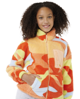 The Rip Curl Girls Girls High Tide Polar Zip Fleece in Bright Red