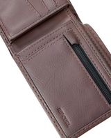 The Rip Curl Mens Patched Wallet in Brown