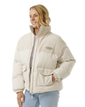 The Rip Curl Womens High Tide Mixed Cord Jacket in Off White