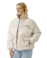 The Rip Curl Womens High Tide Mixed Cord Jacket in Off White