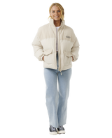 The Rip Curl Womens High Tide Mixed Cord Jacket in Off White