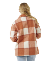 The Rip Curl Womens Soleil Check Jacket in Dark Rust