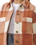 The Rip Curl Womens Soleil Check Jacket in Dark Rust