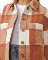 The Rip Curl Womens Soleil Check Jacket in Dark Rust