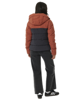 The Rip Curl Womens Anti-Series Contrast Tech Jacket in Rust