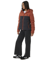 The Rip Curl Womens Anti-Series Contrast Tech Jacket in Rust