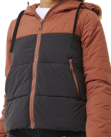 The Rip Curl Womens Anti-Series Contrast Tech Jacket in Rust