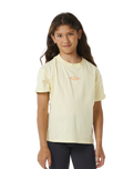 The Rip Curl Girls Girls Tropic Search T-Shirt in Lemon Ice