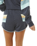 The Rip Curl Womens Block Party Track Shorts in Navy