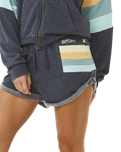 The Rip Curl Womens Block Party Track Shorts in Navy