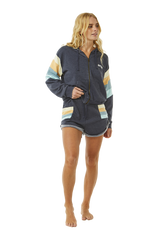 The Rip Curl Womens Block Party Track Shorts in Navy