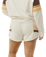 The Rip Curl Womens Block Party Track Shorts in Oatmeal