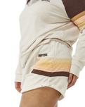 The Rip Curl Womens Block Party Track Shorts in Oatmeal