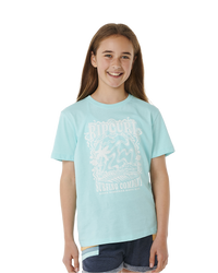 The Rip Curl Girls Girls Breeze Standard T-Shirt in Sky Blue