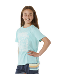 The Rip Curl Girls Girls Breeze Standard T-Shirt in Sky Blue