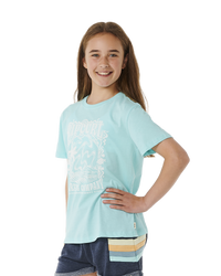 The Rip Curl Girls Girls Breeze Standard T-Shirt in Sky Blue