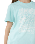 The Rip Curl Girls Girls Breeze Standard T-Shirt in Sky Blue