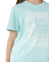 The Rip Curl Girls Girls Breeze Standard T-Shirt in Sky Blue