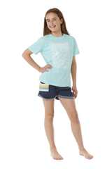 The Rip Curl Girls Girls Breeze Standard T-Shirt in Sky Blue